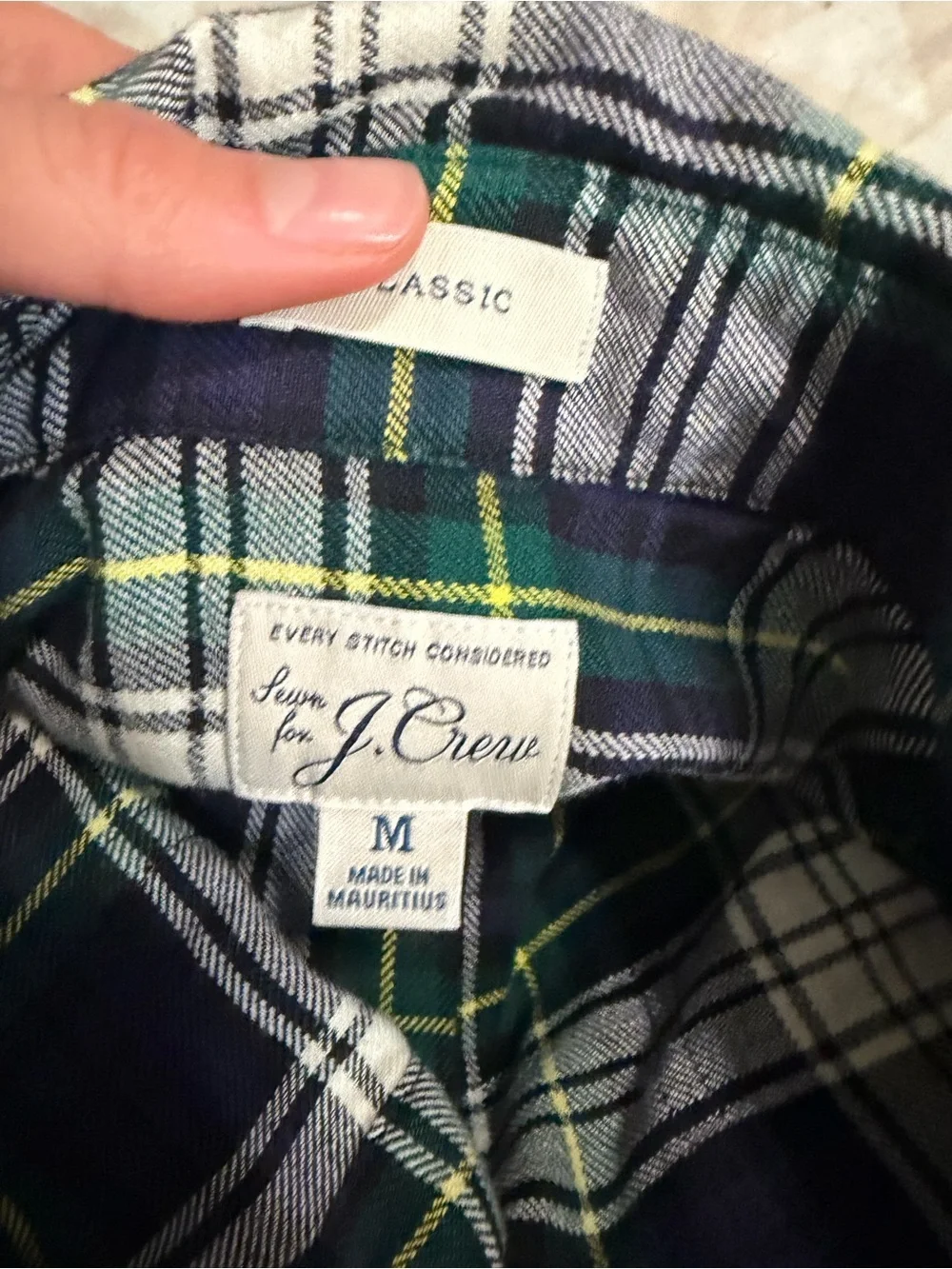 J. Crew missing button